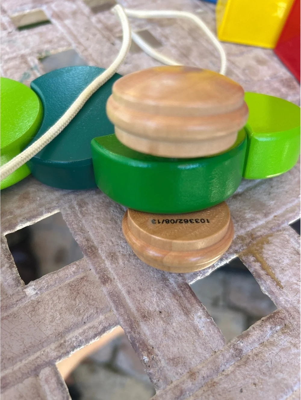 Hungry little caterpillar wooden pull  toy